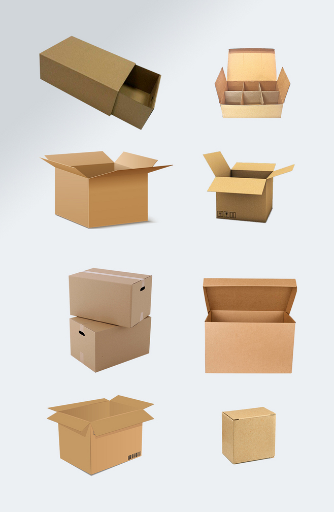 包裝盒紙箱快遞盒免摳素材的應(yīng)用與優(yōu)勢
